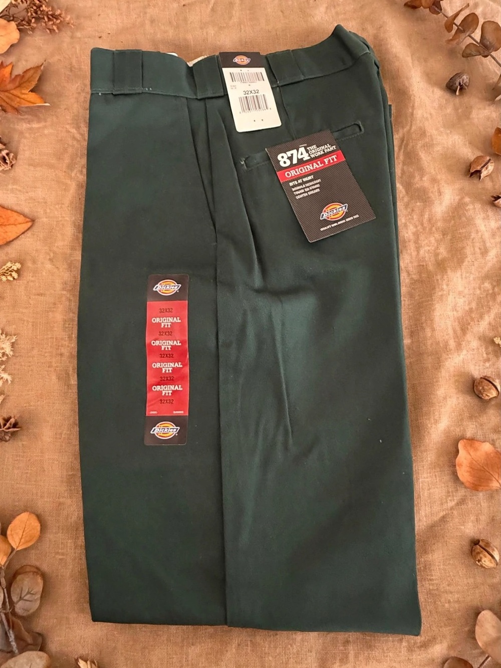 Dickies Men's Chinos in Dark Green - Original Fit